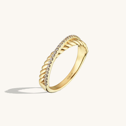 Premium Twisted Ring in Gold