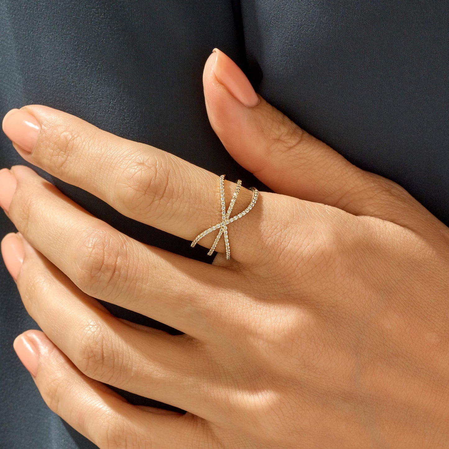 Premium X Ring in Gold