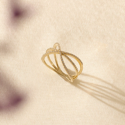 Premium X Ring in Gold