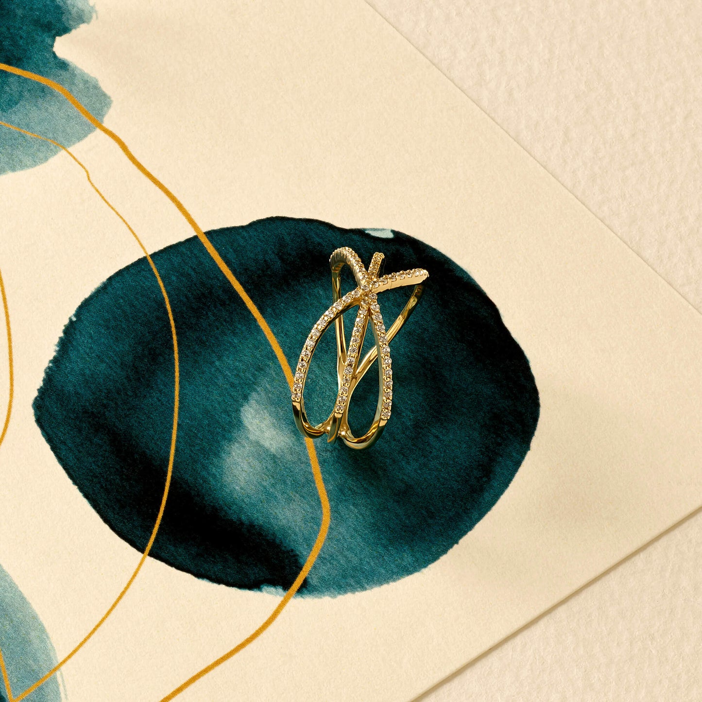 Premium X Ring in Gold