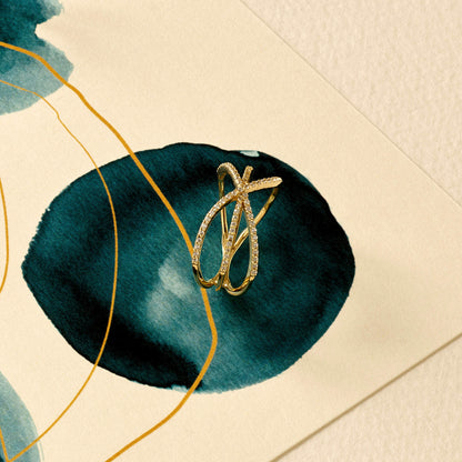 Premium X Ring in Gold