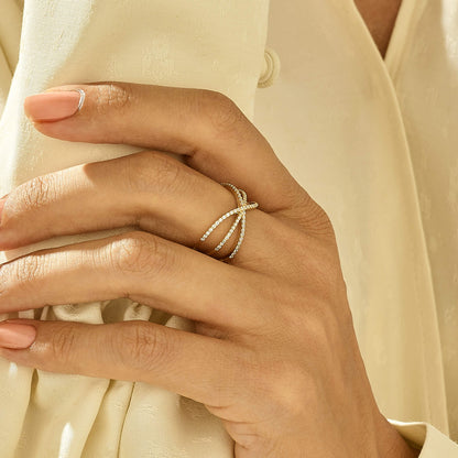 Premium X Ring in Gold