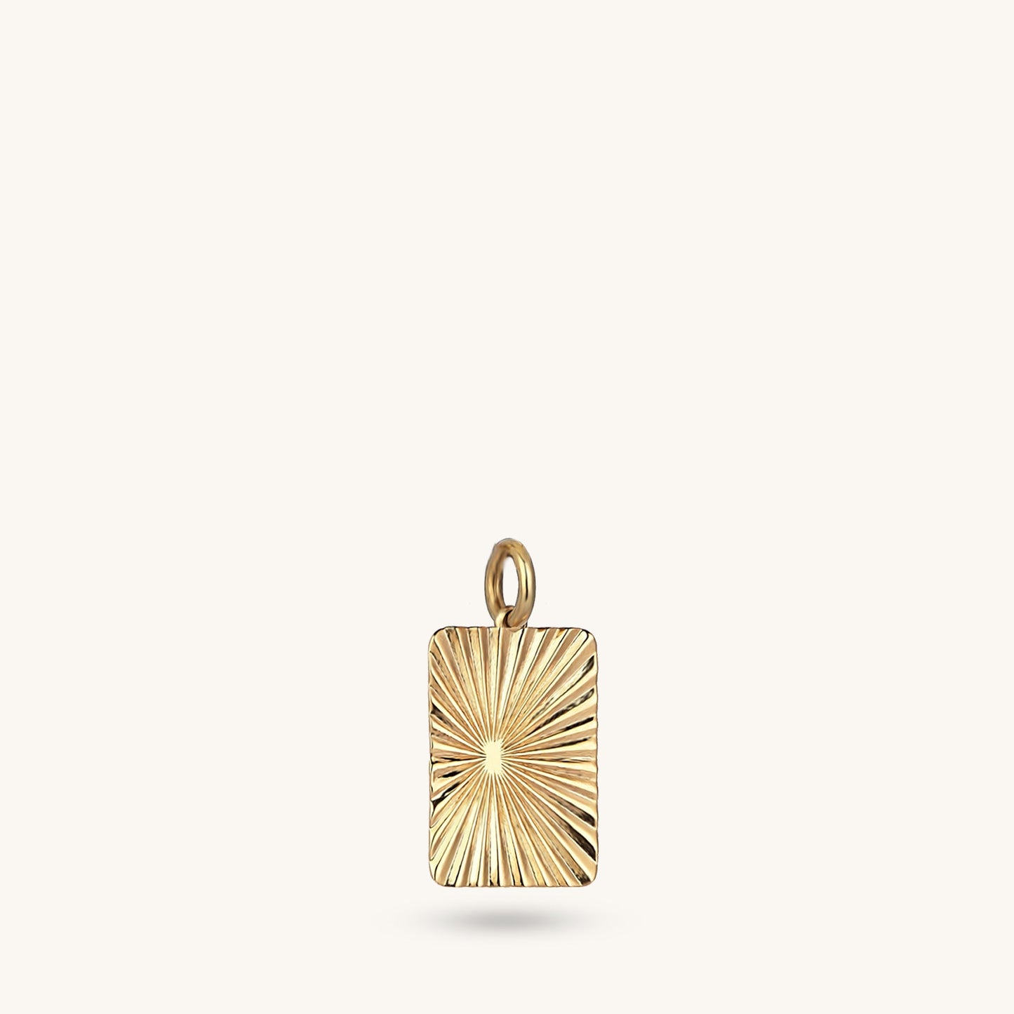 Rectangle Sun Necklace in Gold