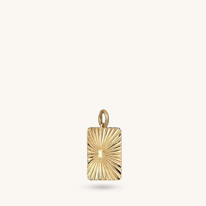 Rectangle Sun Necklace in Gold