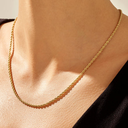 Rope Chain Necklace in Gold