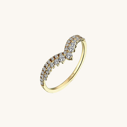Diamond Royal Curve Ring in Gold
