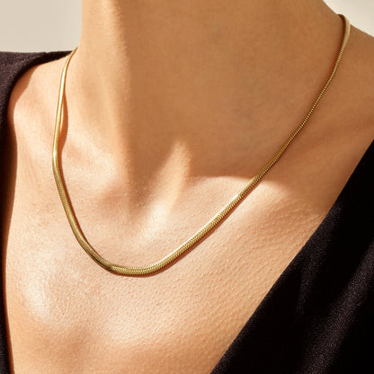 Snake Chain Necklace in Gold