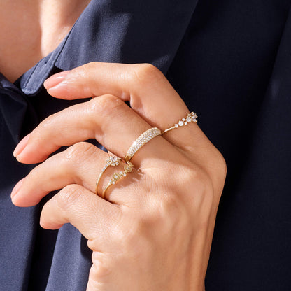 Snowflake Ring in Gold