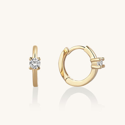 Solitaire Earrings in Gold