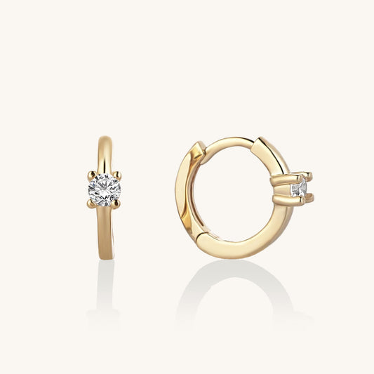 Solitaire Earrings in Gold