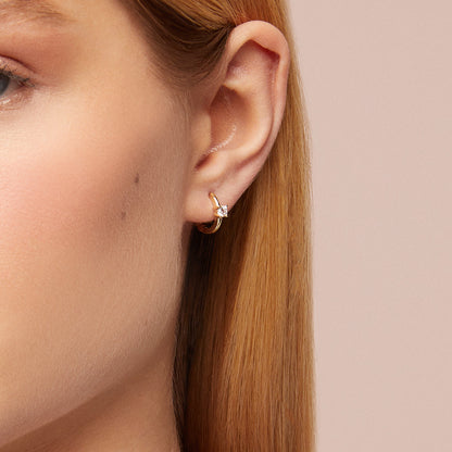 Solitaire Earrings in Gold