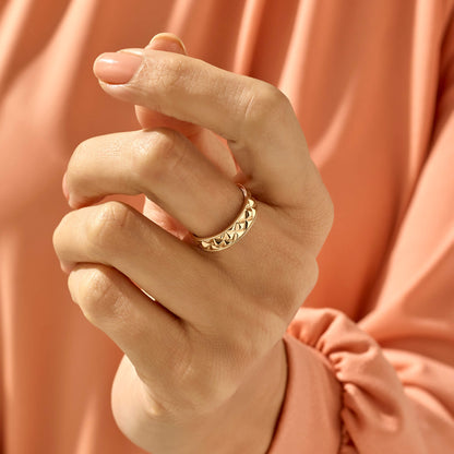 Bold Square Band Ring in Gold