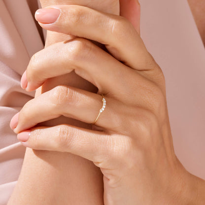 Stacking Curve Ring in Gold