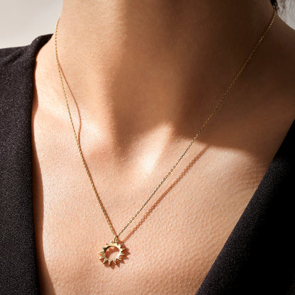 Sun Necklace in Gold