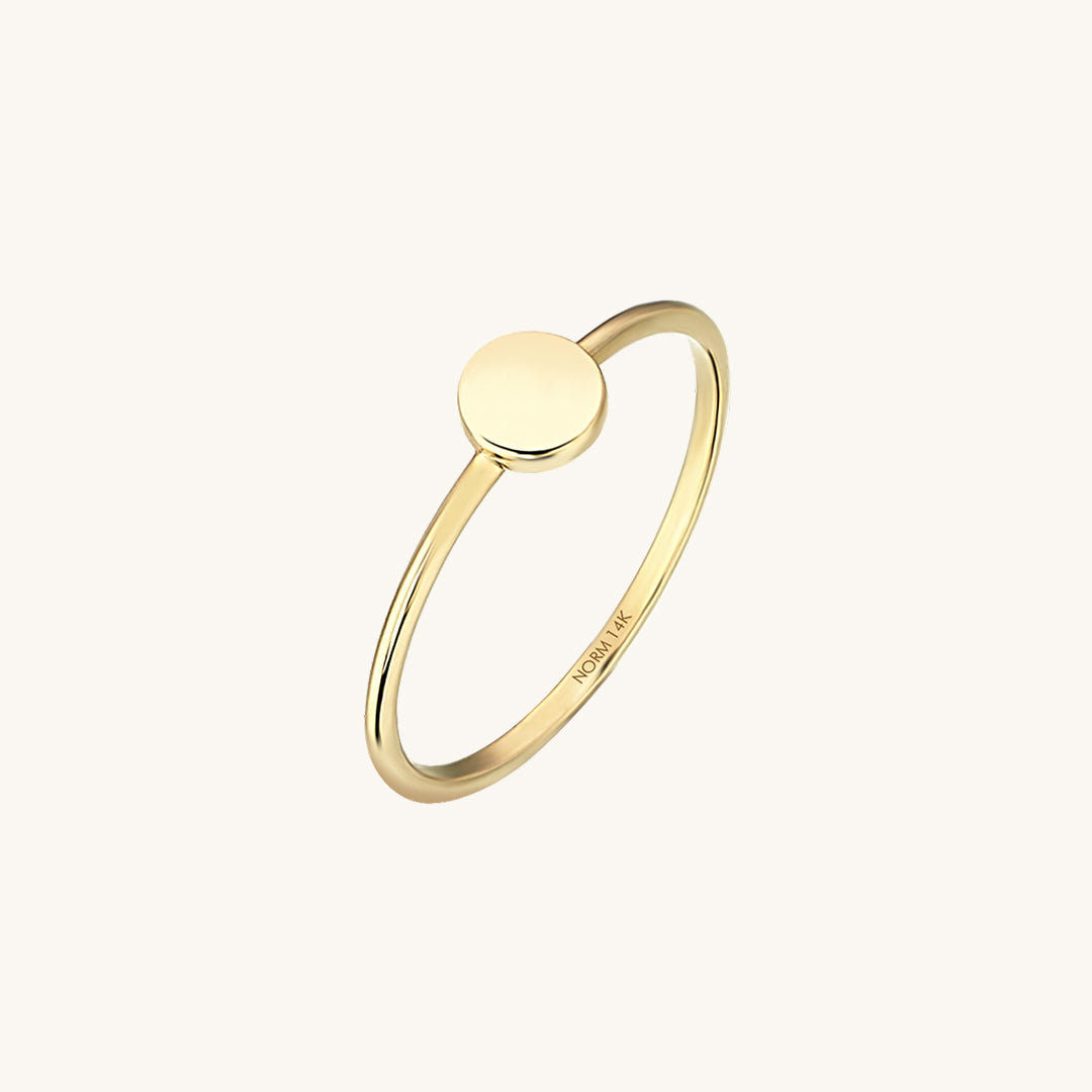 Tiny Round Ring in Gold