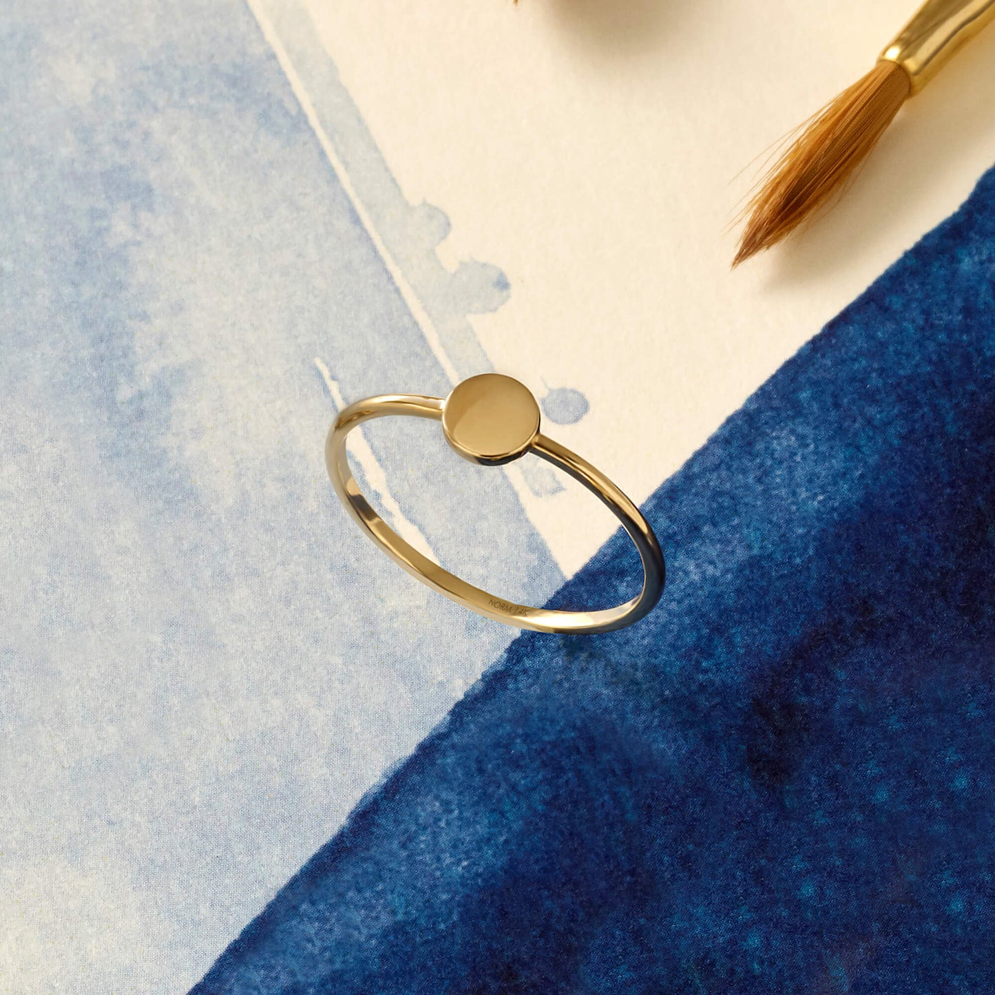 Tiny Round Ring in Gold