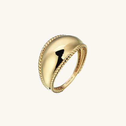 Twisted Dome Ring in Gold