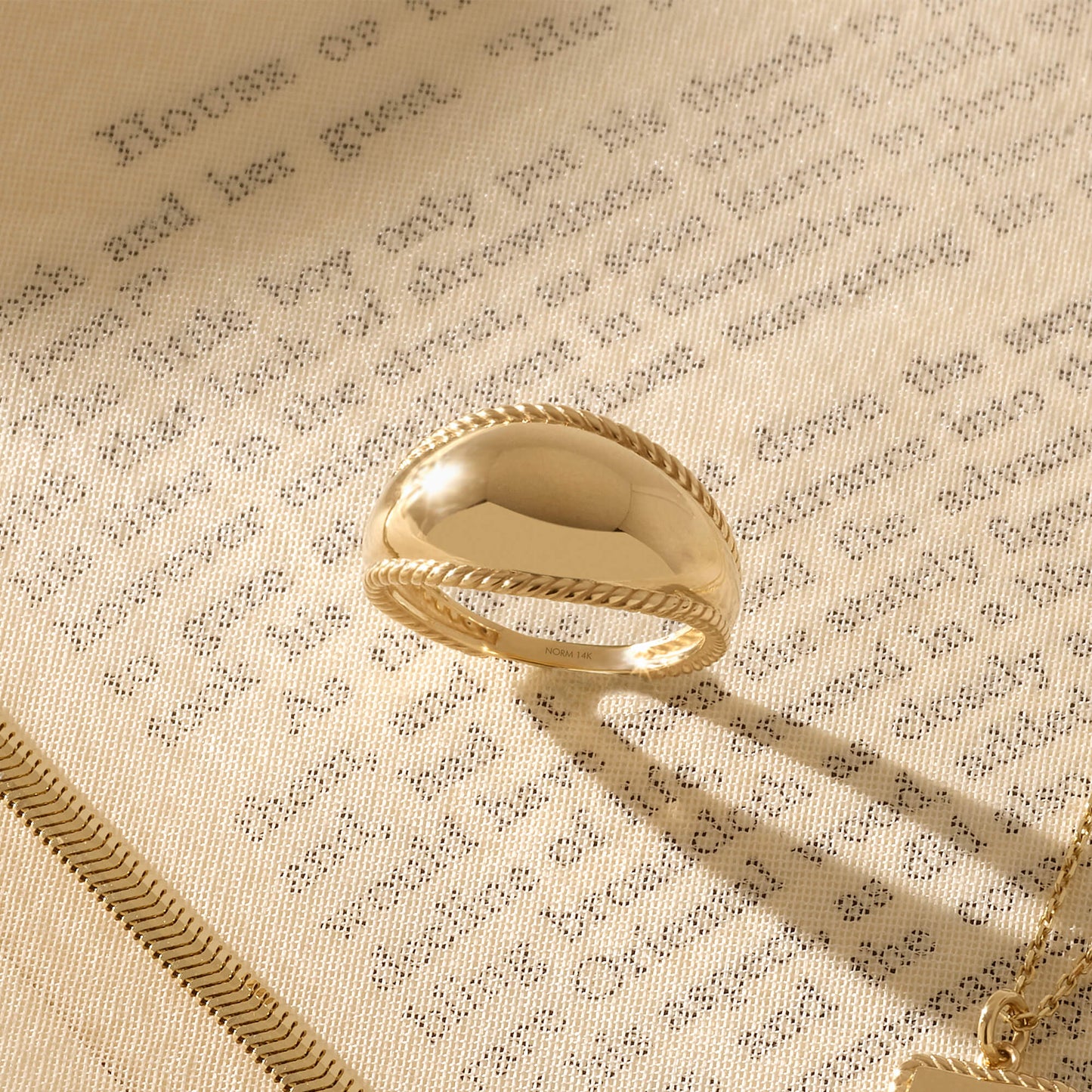 Twisted Dome Ring in Gold