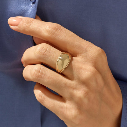 Twisted Dome Ring in Gold