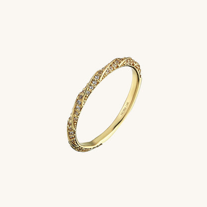 Twisted Eternity Ring in Gold