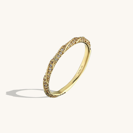 Twisted Eternity Ring in Gold