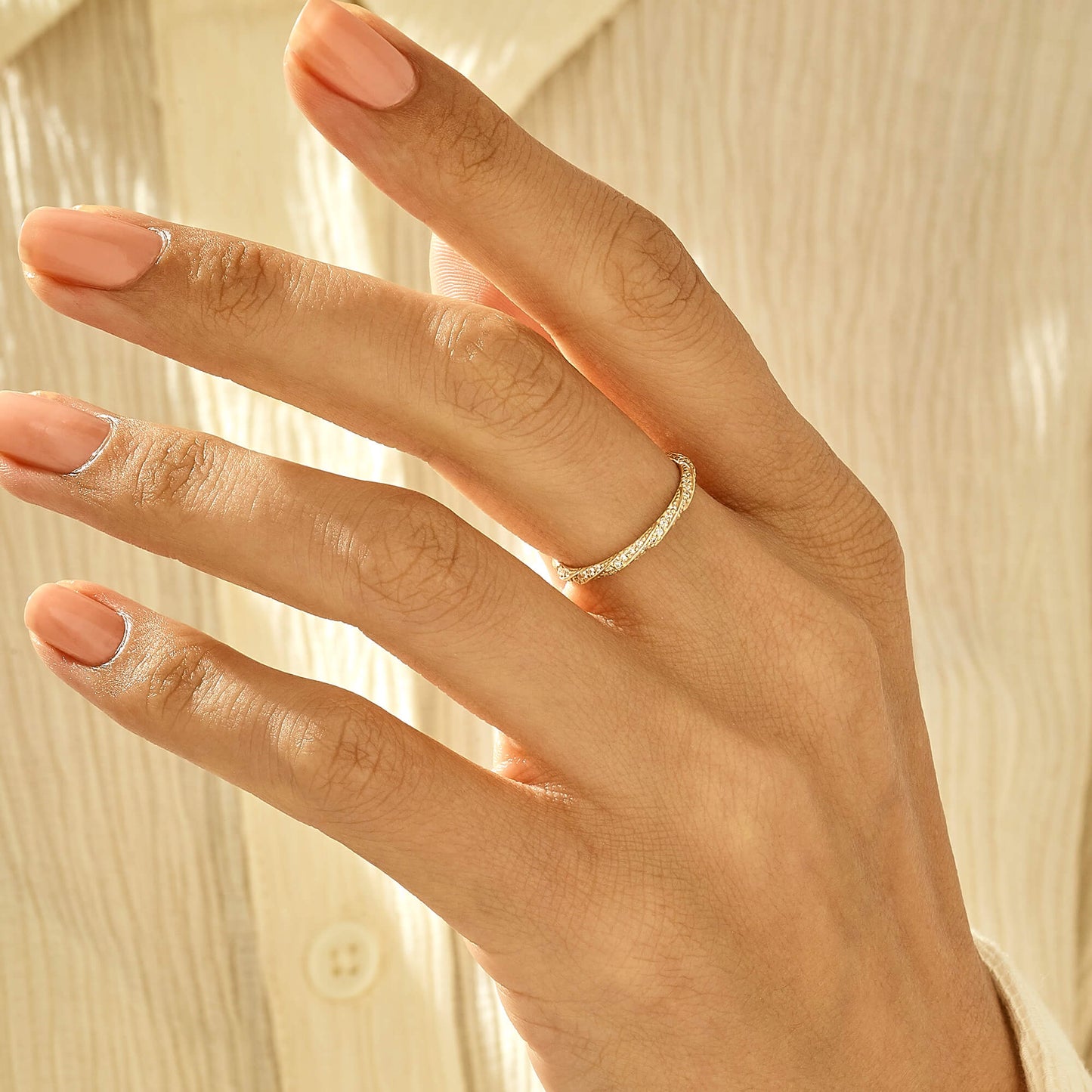 Twisted Eternity Ring in Gold