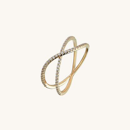 X Ring in Gold
