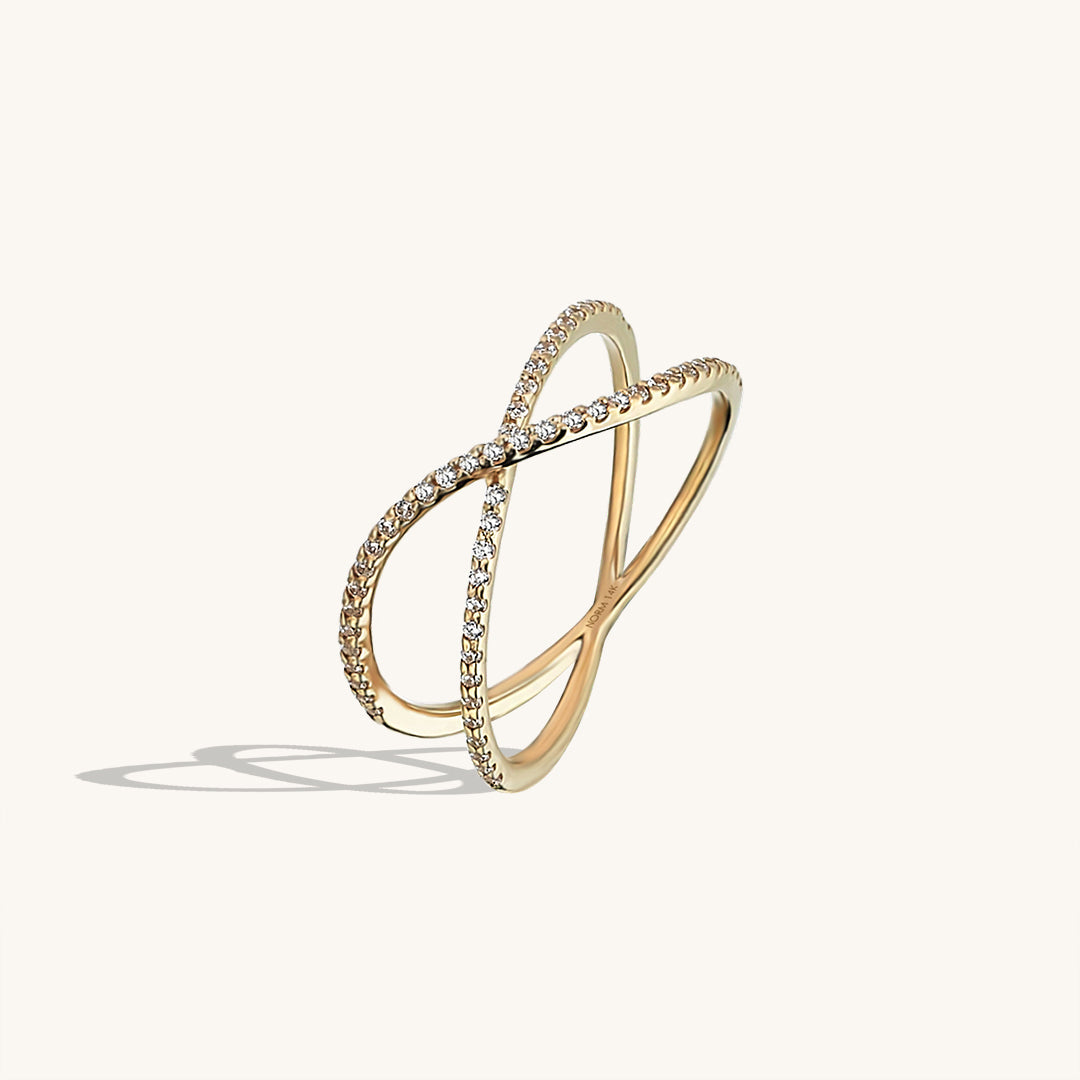 X Ring in Gold