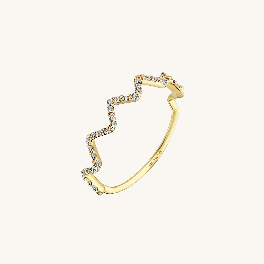 Zigzag Ring in Gold