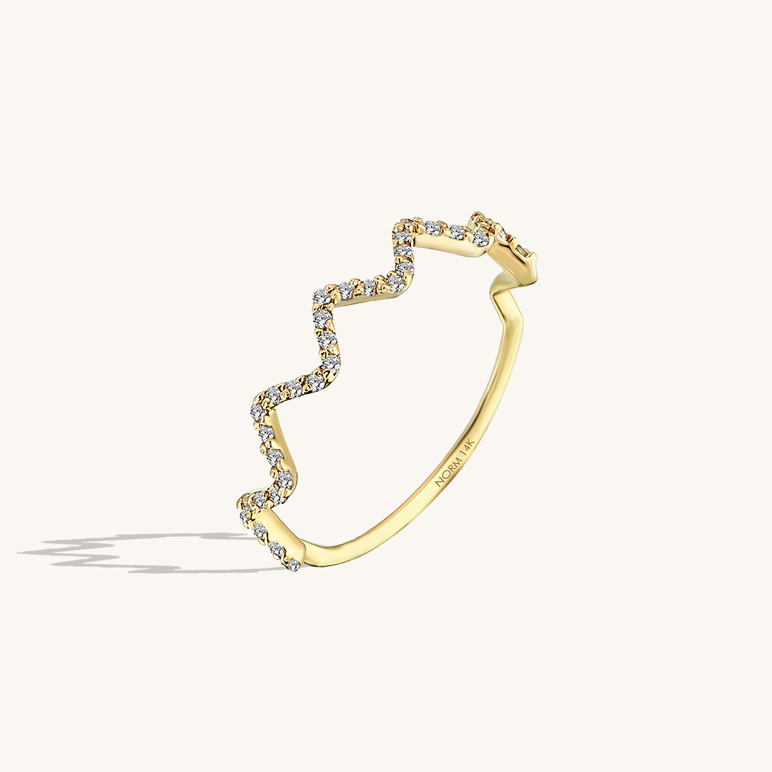 Zigzag Ring in Gold