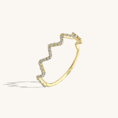 Zigzag Ring in Gold