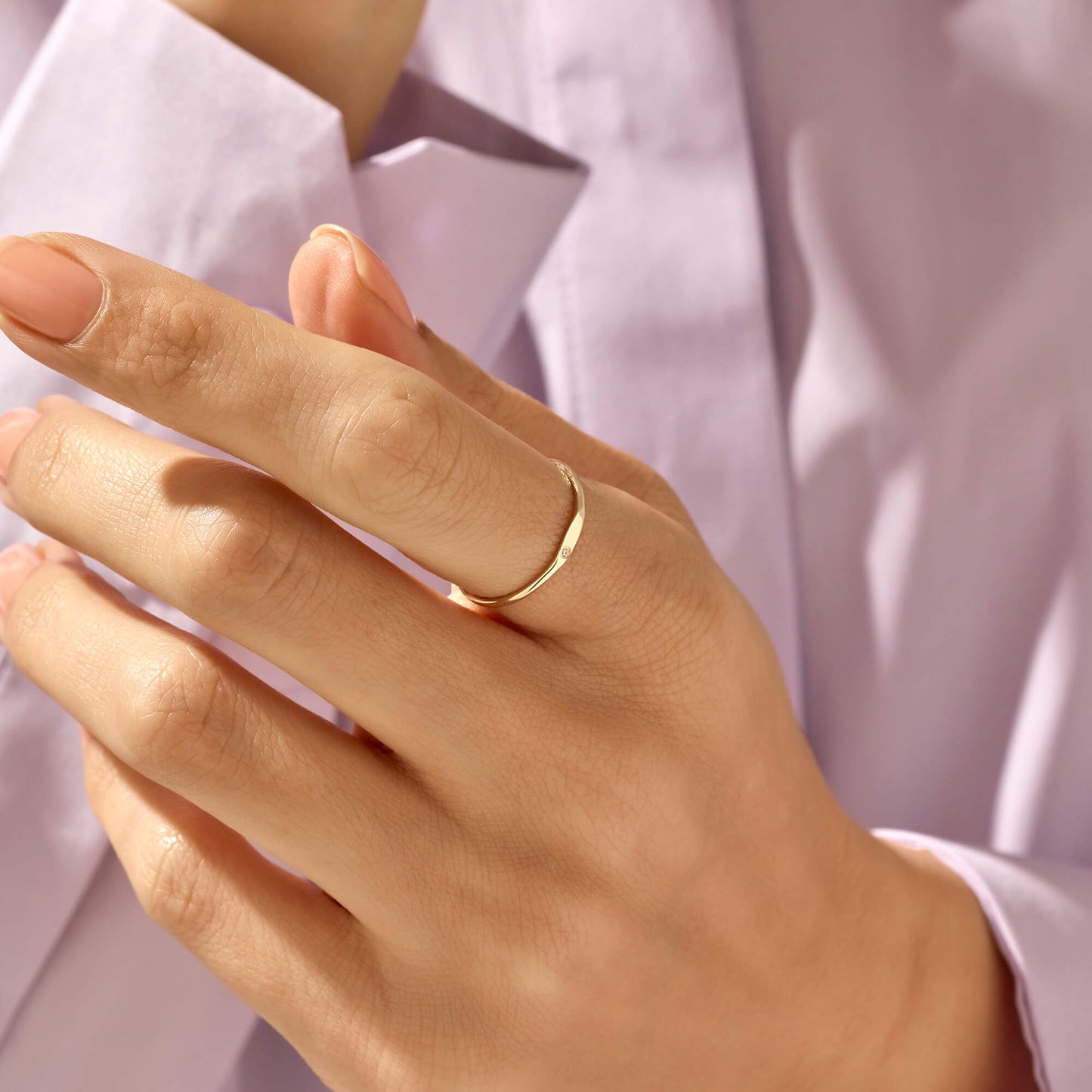 Minimalist Signet Ring in Gold