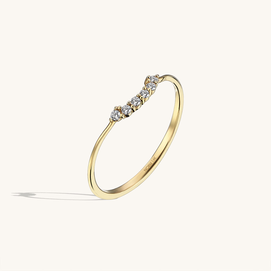 Stacking Curve Ring in Gold