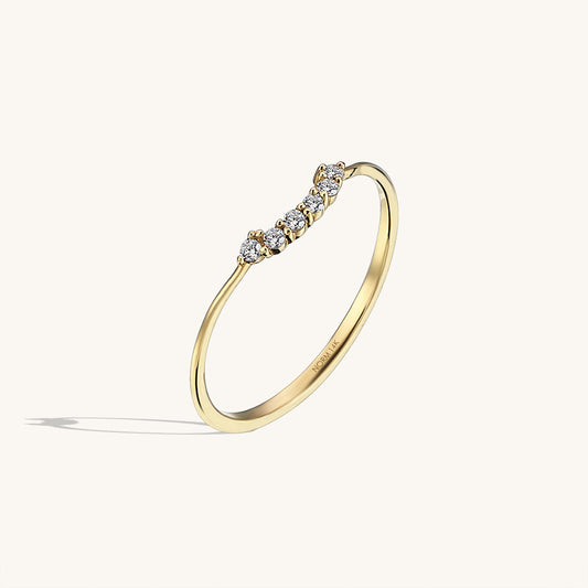 Stacking Curve Ring in Gold