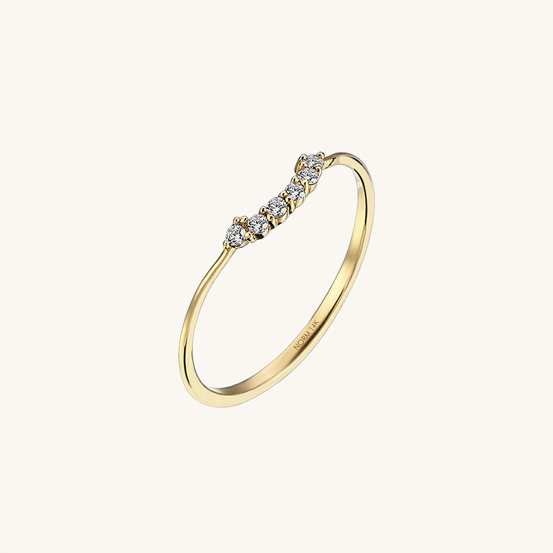 Stacking Curve Ring in Gold