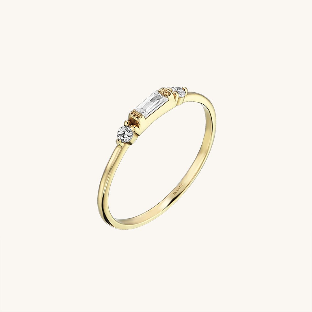 Baguette Band Ring in Gold