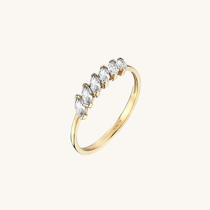 Marquise Wedding Ring in Gold