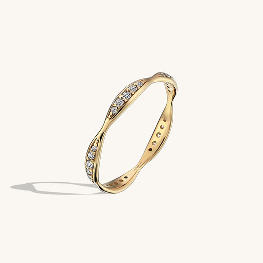 Pave Eternity Ring in Gold
