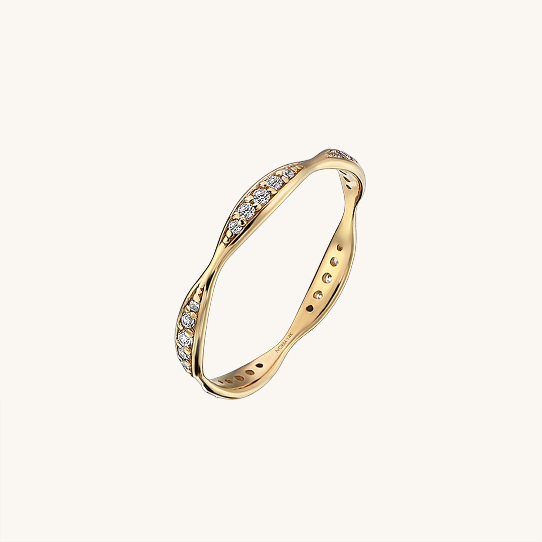 Pave Eternity Ring in Gold
