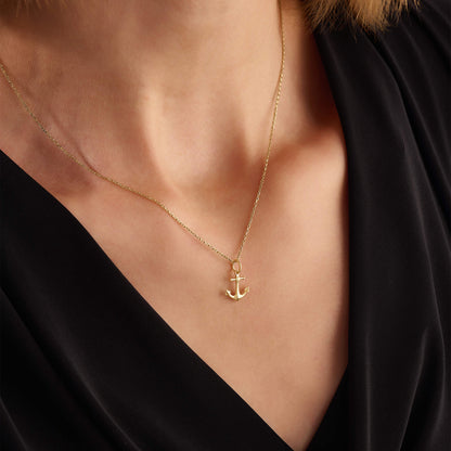 Anchor Necklace in Gold