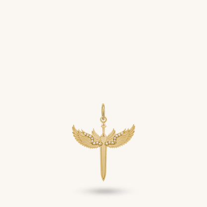 Angel Sword Necklace in Gold