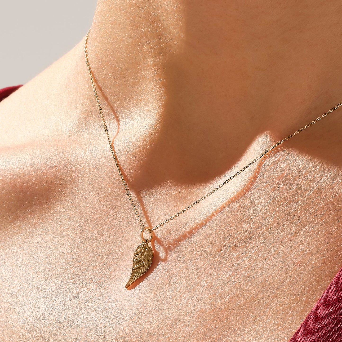 Angel Wing Necklace in Gold