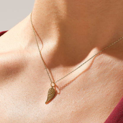 Angel Wing Necklace in Gold