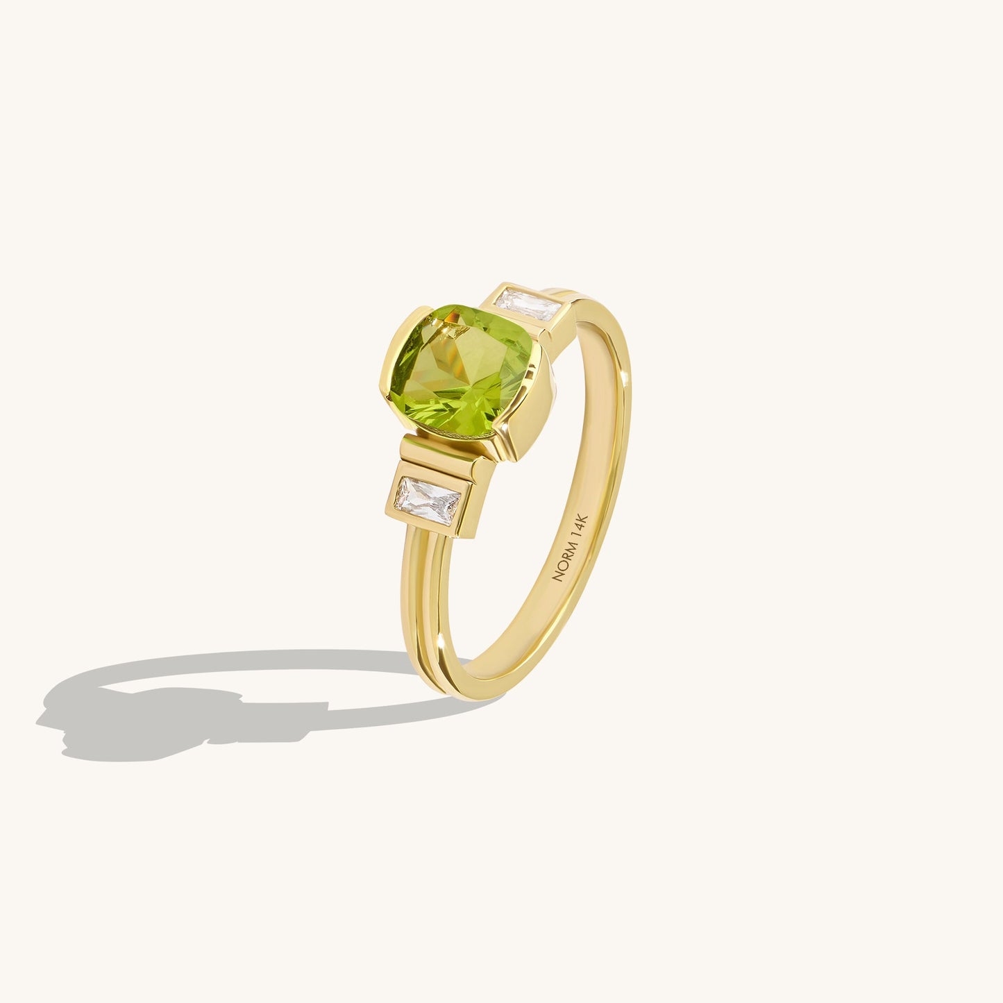 Art Deco Peridot Ring in Gold