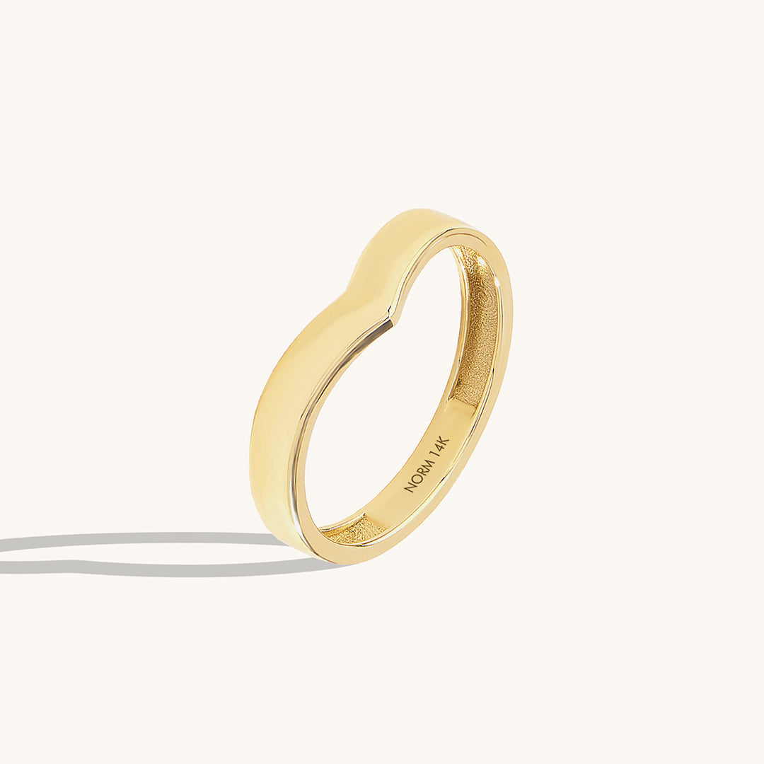 Bold Wishbone Ring in Gold