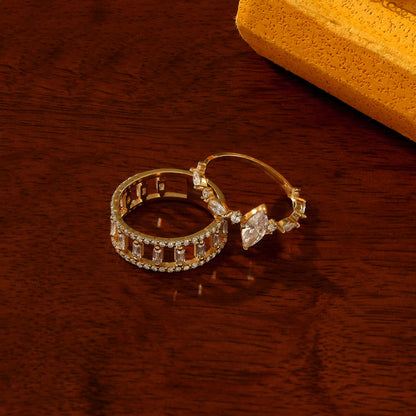 Baguette Ladder Ring in Gold