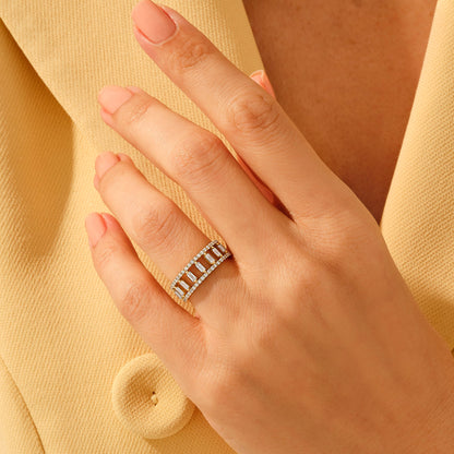 Baguette Ladder Ring in Gold