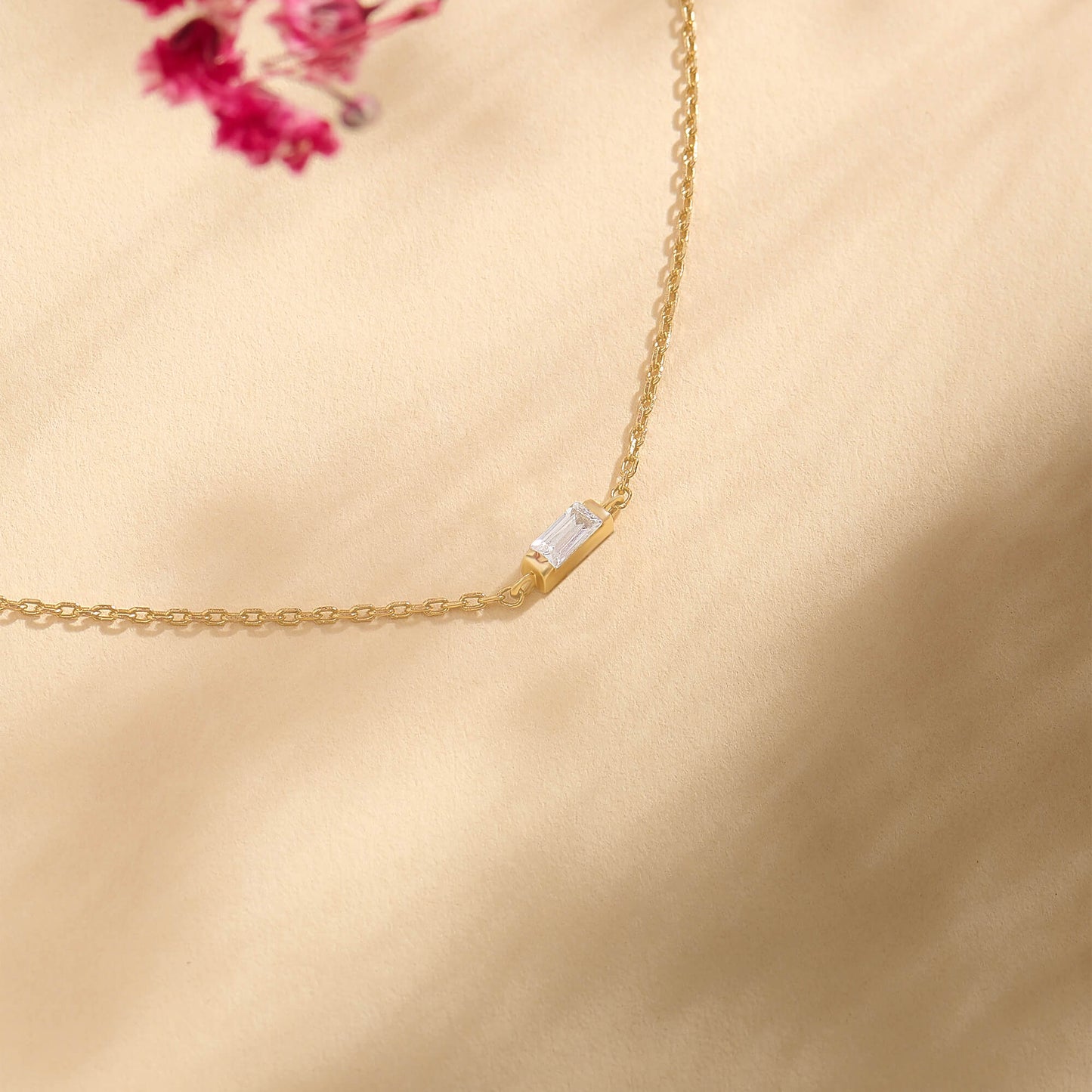 Baguette Birthstone Bracelet in Gold