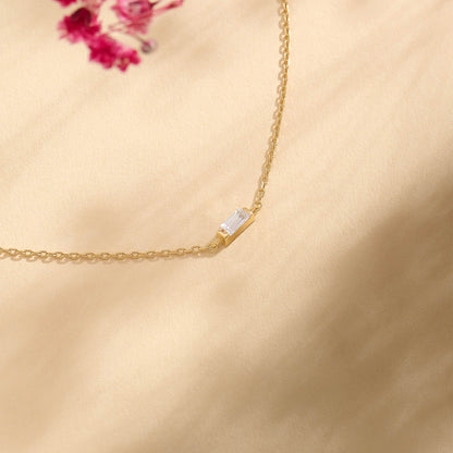 Baguette Birthstone Bracelet in Gold