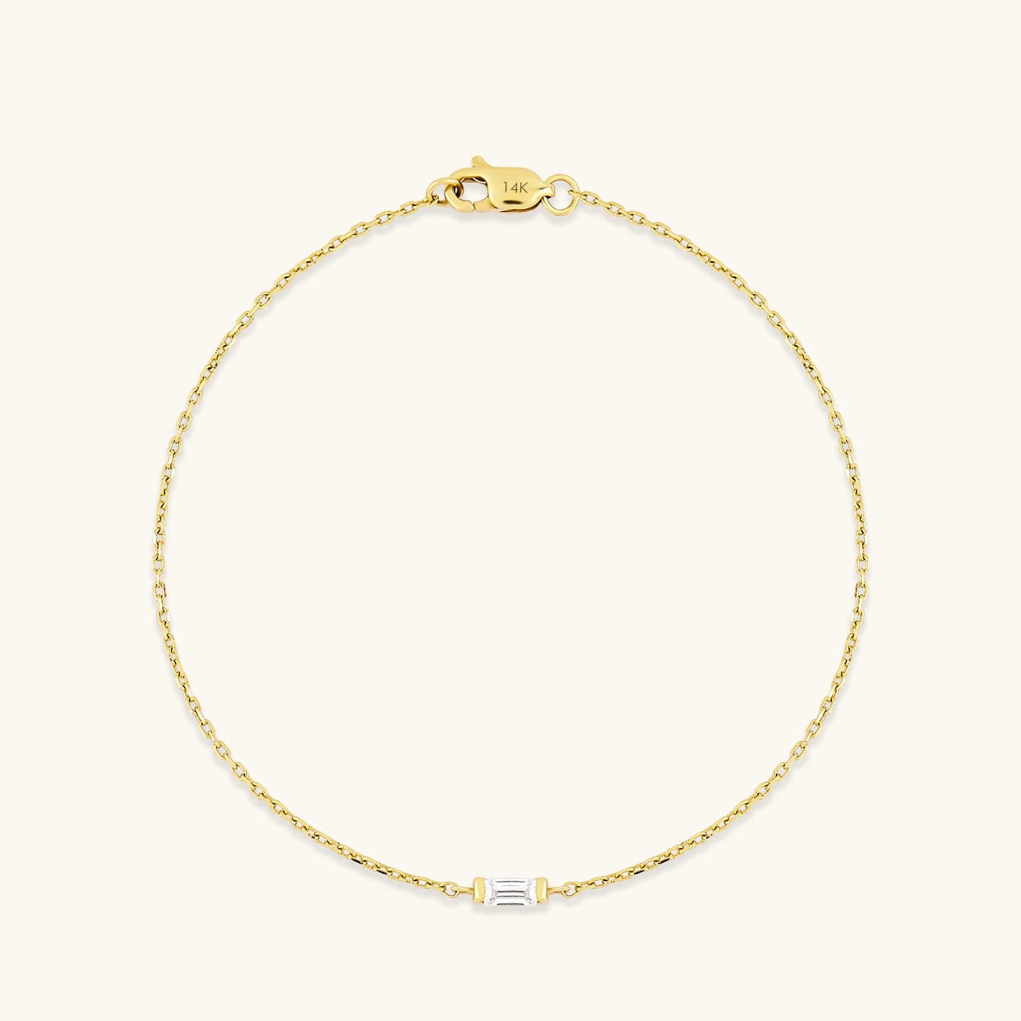 Baguette Birthstone Bracelet in Gold